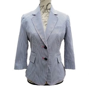 Cremieux seersucker blazer. Size 4.